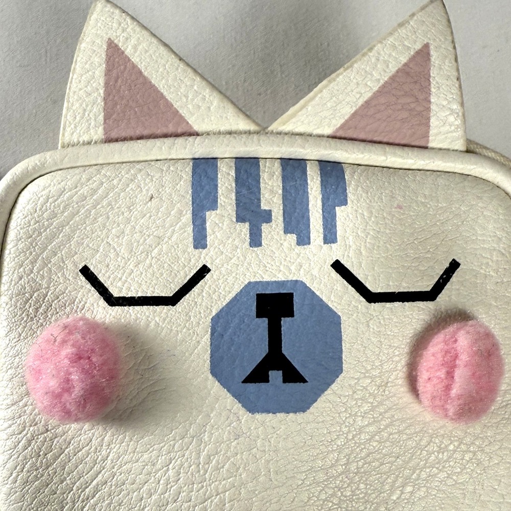 Sleeping Kawaii Llama coin purse - white leatherette - blue Pink - Picture 7 of 12